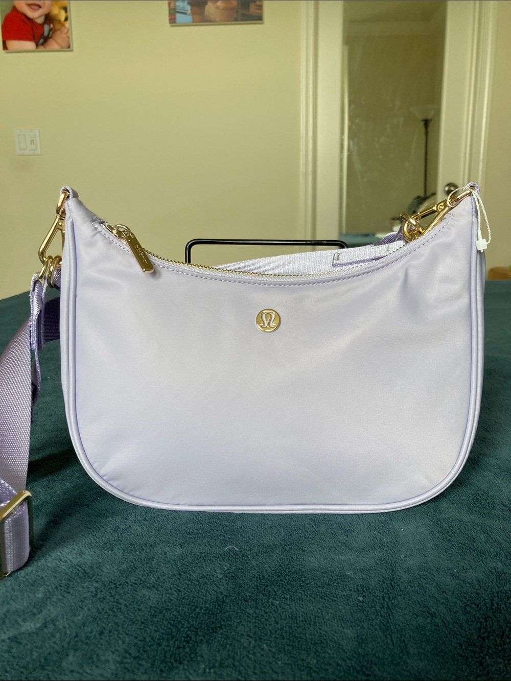 lululemon athletica Lavender Lilac City Essential shoulder bag 3L Gold Hardware